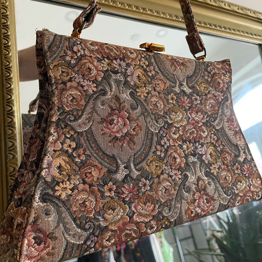 1960s vintage tapestry bag